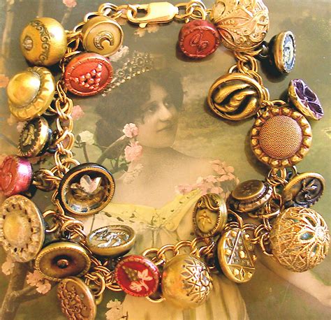 antique button jewelry.